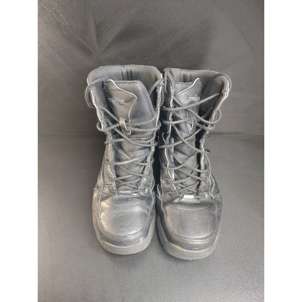Interceptor Work Boots Tactical Force 8.5 Black Leather Combat Mid Calf Lace Up